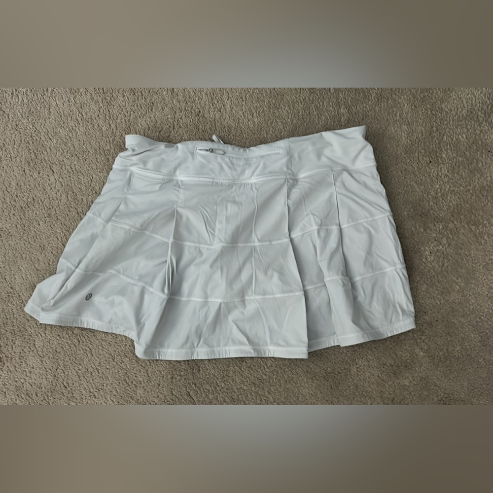 Lululemon White Pleated Skirt size 10 Rice Rival